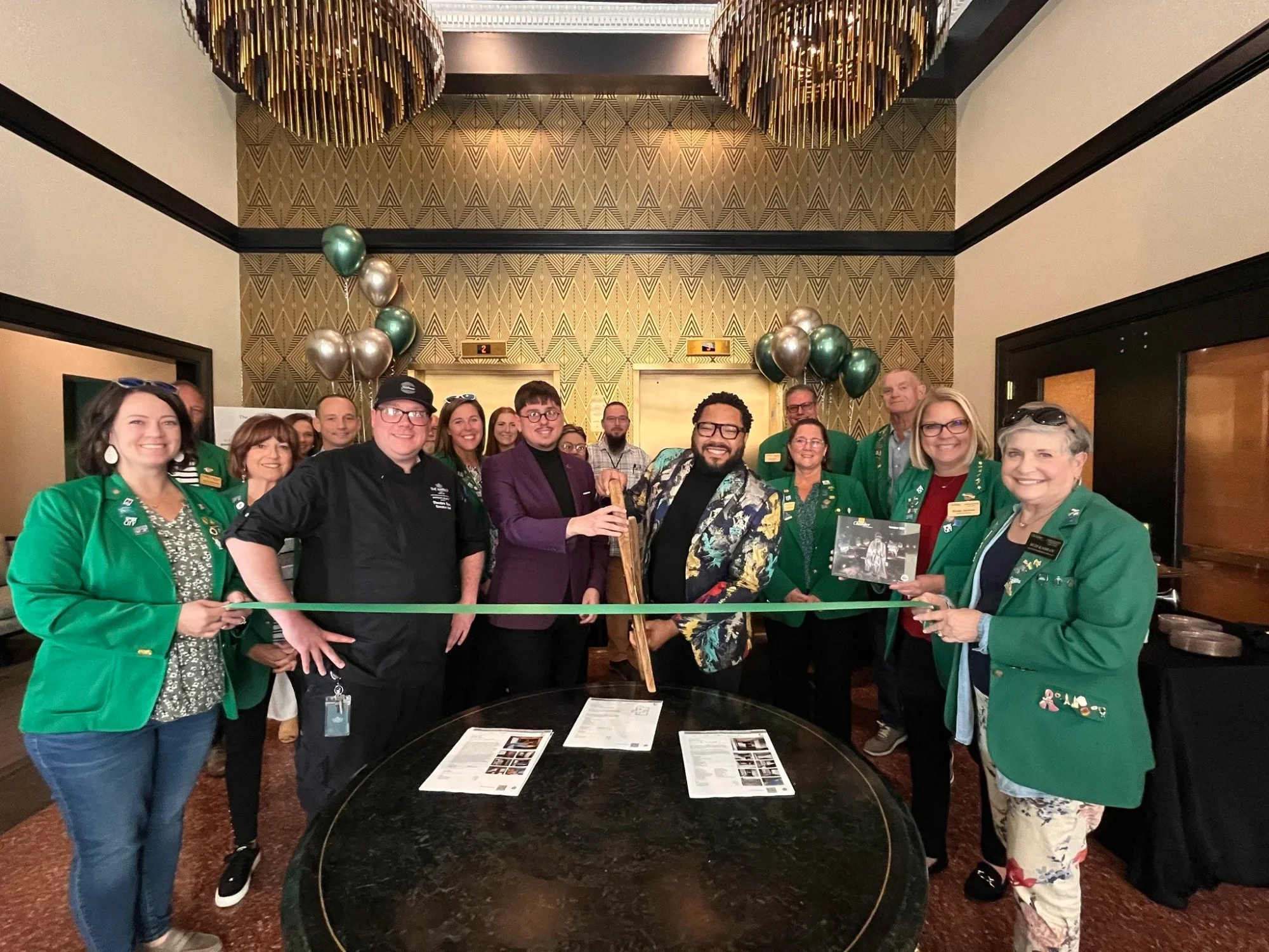 Lobby ribbon cutting